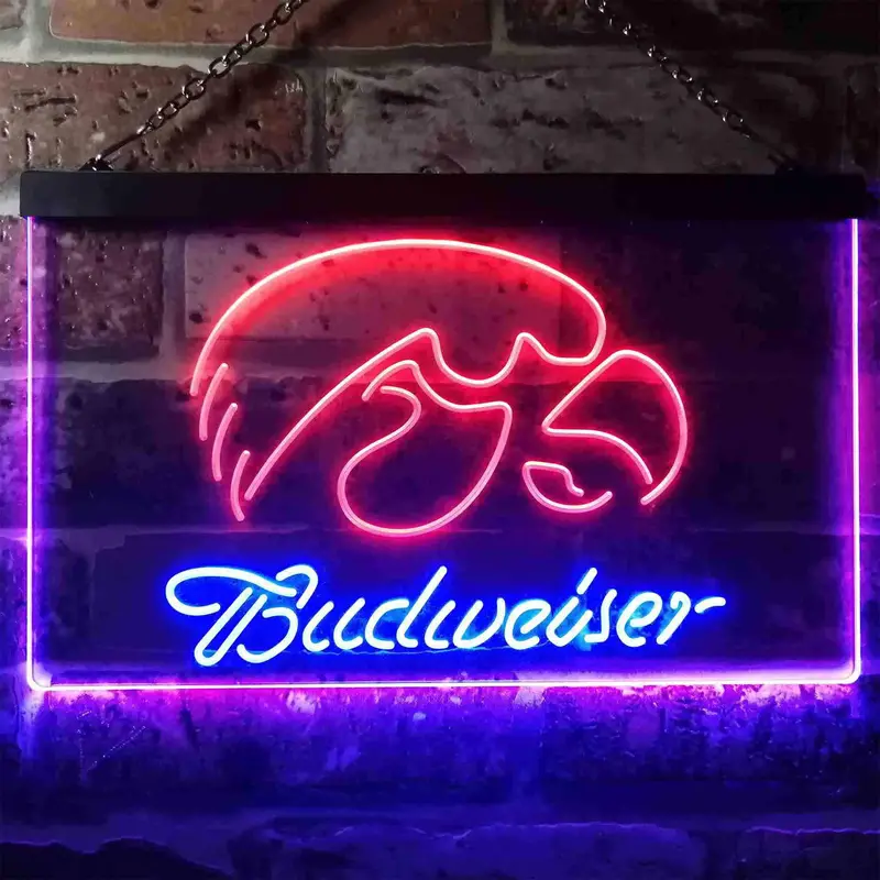 Iowa Hawkeyes Budweiser Led Neon Sign 1