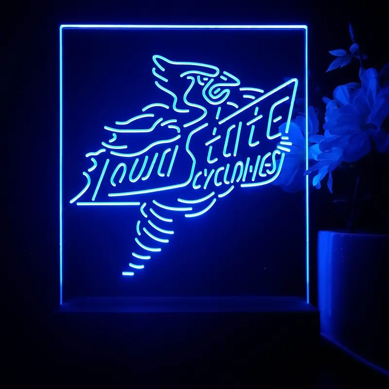 Iowa State Cyclones Souvenir 3D Illusion Night Light Desk Lamp 1