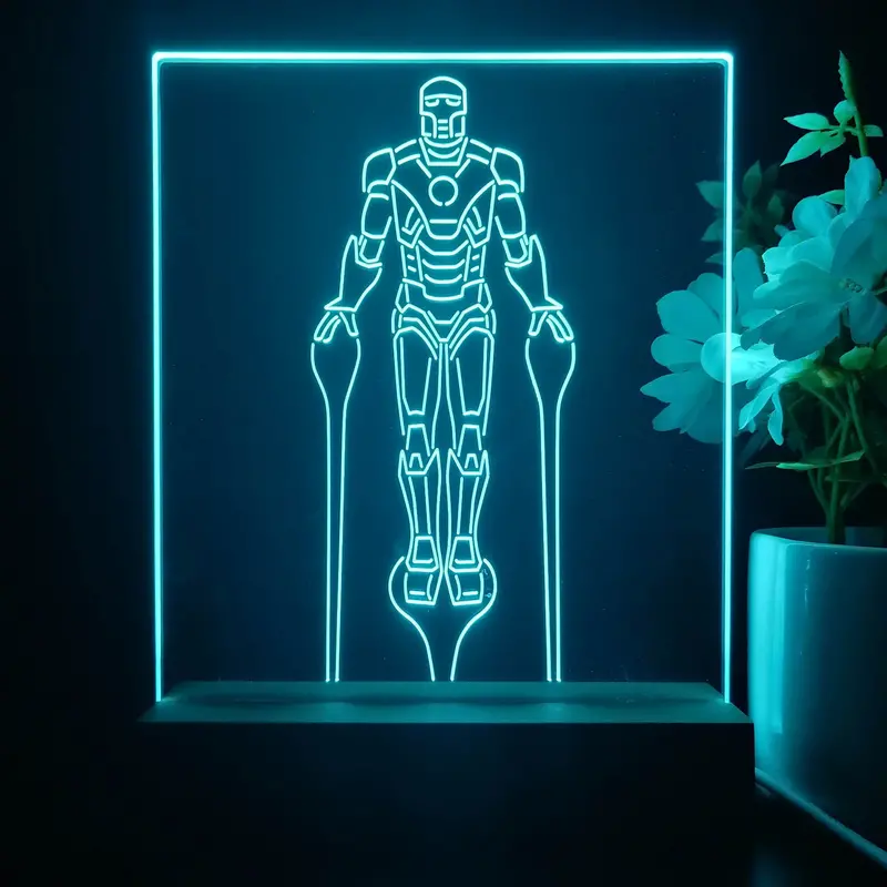 Iron Man Marvels 3D Illusion Night Light Desk Lamp 1