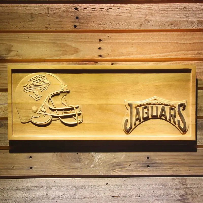 Jacksonville Jaguars 3D Solid Wooden Craving Sign 1