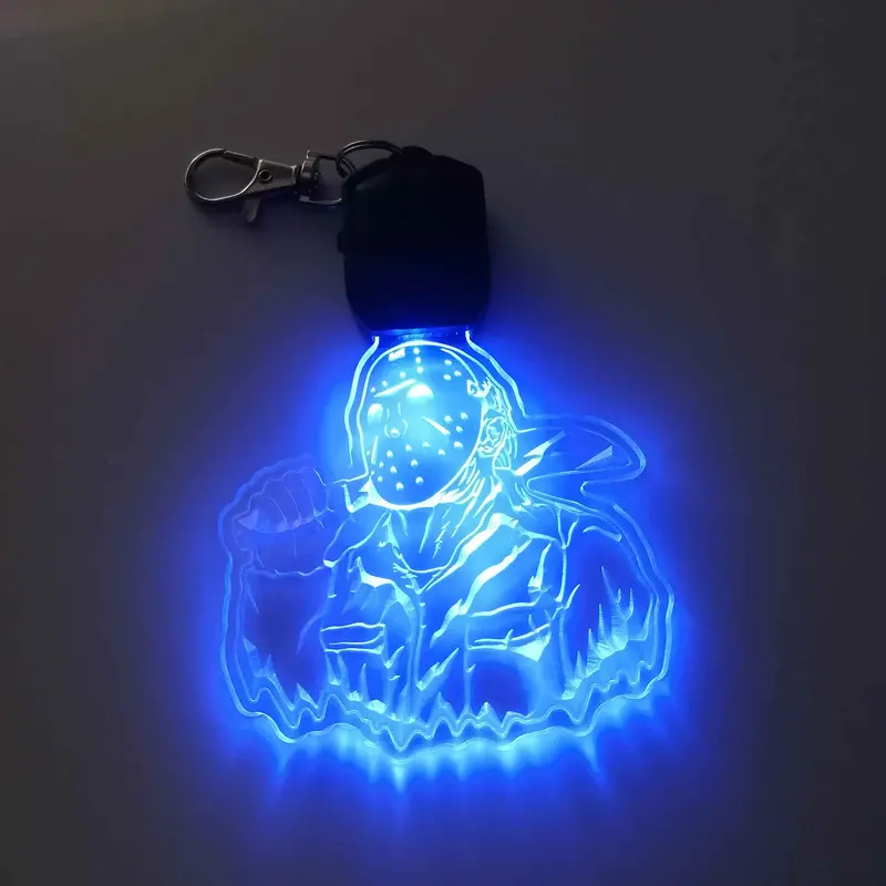 Jason Friday Led Light Acrylic Keychain , Christmas Tree Ornament 1