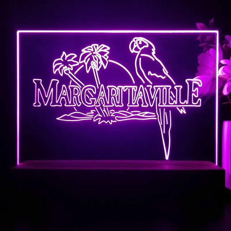 Jimmy Buffett's Margaritaville Parrot Neon Sign Pub Bar Decor Lamp 1