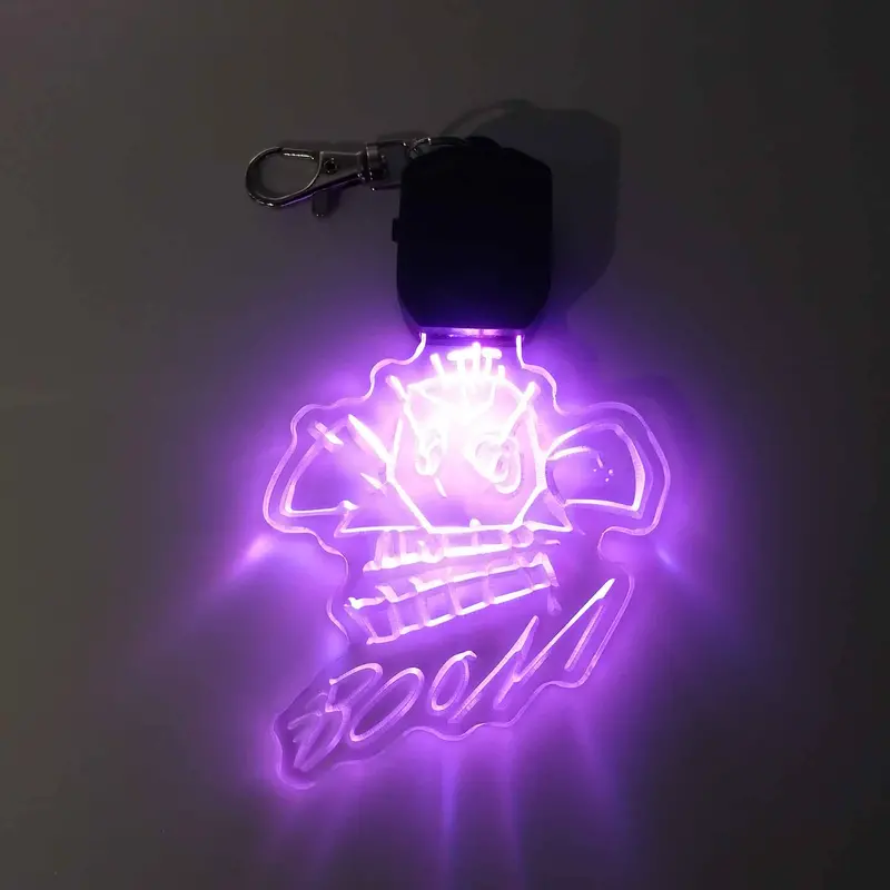 Jinx Monkey Bomb Led Light Acrylic Keychain , Christmas Tree Ornament 1