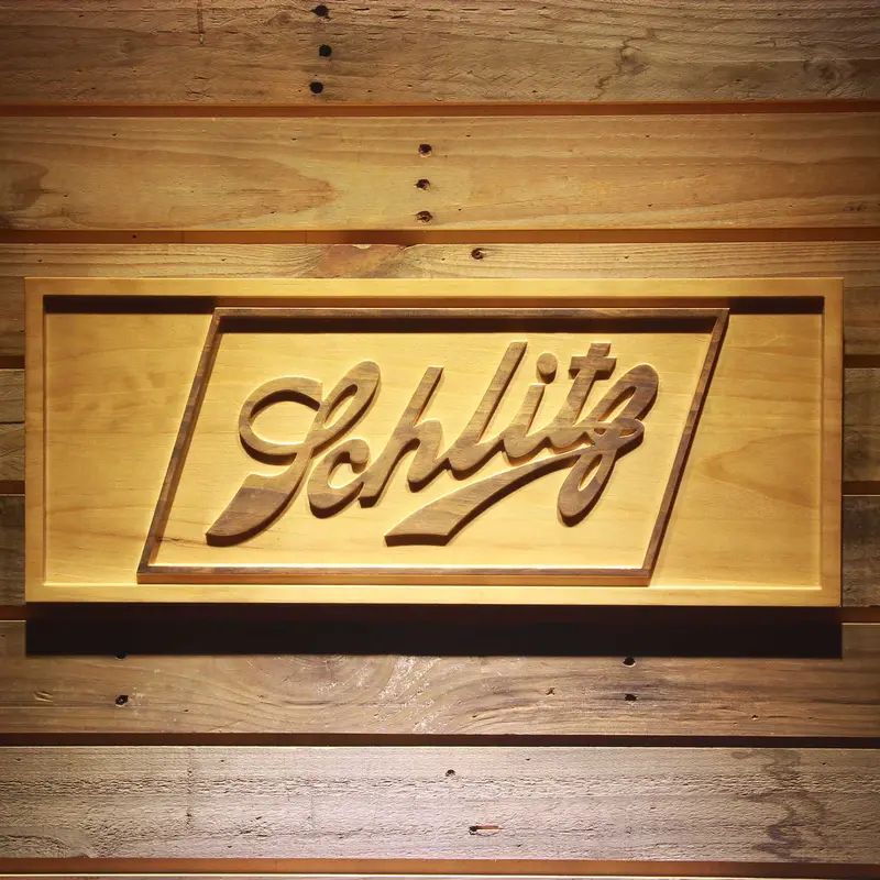 Joseph Schlitz 3D Solid Wooden Craving Sign 1
