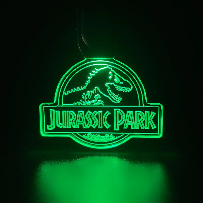 Jurassic Park Led Light Acrylic Keychain , Christmas Tree Ornament 1
