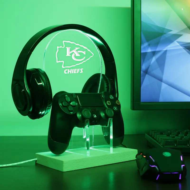 Kansas City Chiefs Led Gaming Headset Controller Stand 1