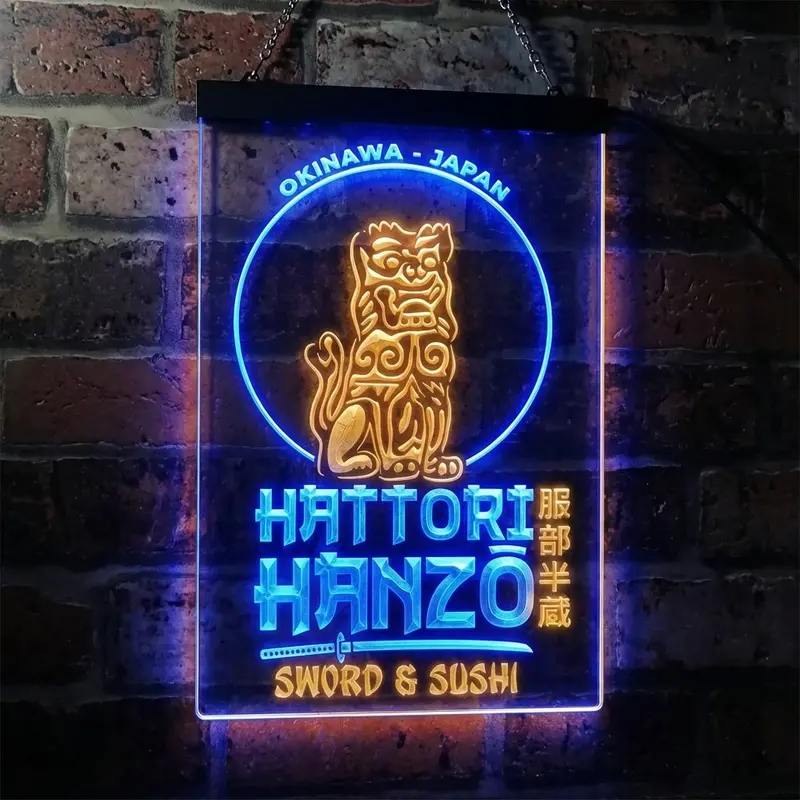 Kill Bill Hattori Hanzo Swords And Sushi Neon Led Sign 1
