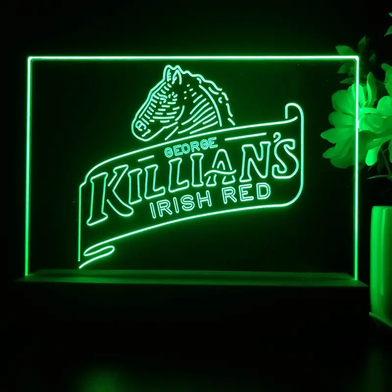 Killian's Beer Irish Red Horse Head Neon Sign Pub Bar Lamp 1