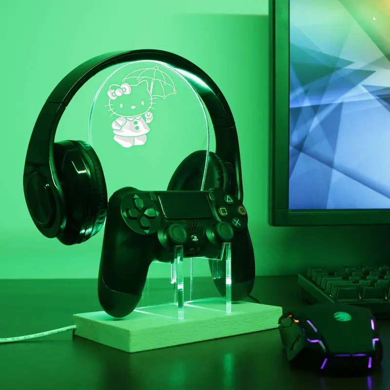 Kitty Led Gaming Headset Controller Stand 1