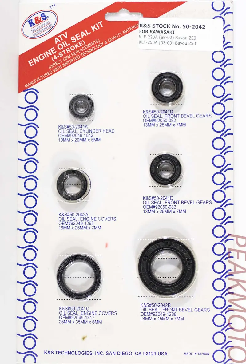 K&S Atv Complete Engine Oil Seal Kit  Klf-220/250 (88-08)  | 50-2042 1