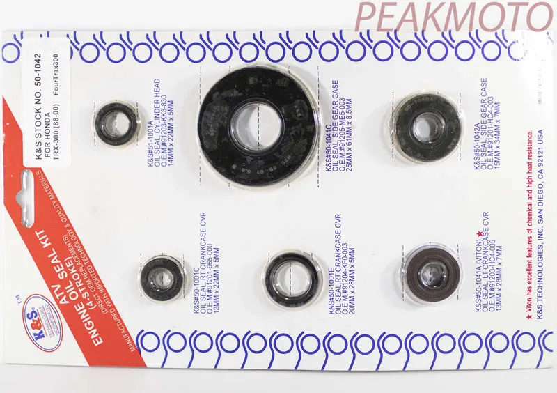 K&S Atv Complete Engine Oil Seal Kit  Trx-300 (88-00)  | 50-1042 1