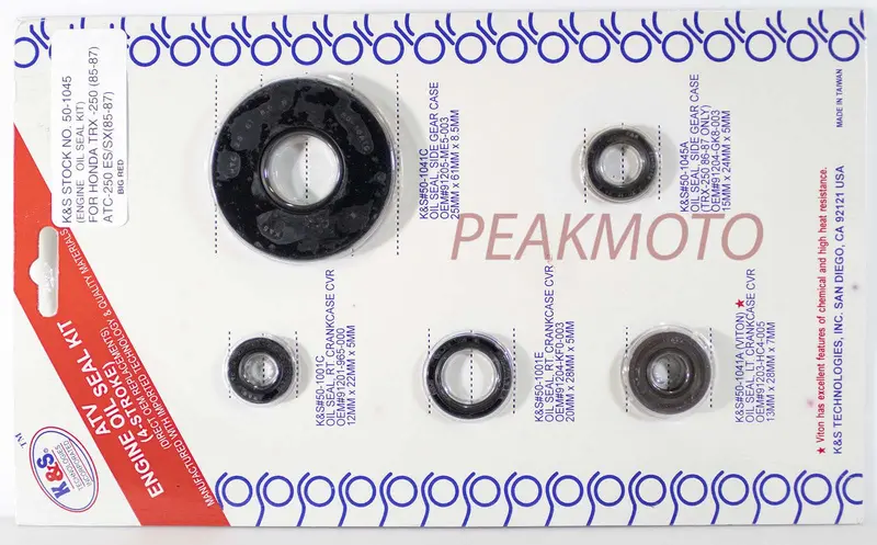 K&S Atv Complete Engine Oil Seal Kit  Trx/Atc-250  | 50-1045 1