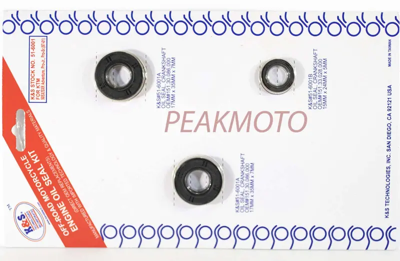 K&S Off-Road Complete  Engine Oil Seal Kit Ktm 50Sx/Sxr Adv Pro-Jr/Sr  | 51-6001 1