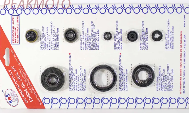 K&S Off-Road Complete  Engine Oil Seal Kit  Kx-125 (94-05)  | 51-2002 1