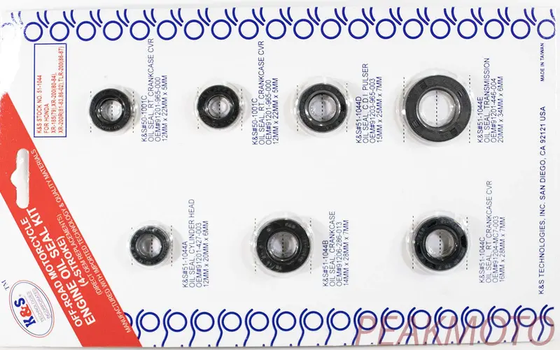 K&S Off-Road Complete  Engine Oil Seal Kit  Xr-185/200/ Tlr200  | 51-1044 1