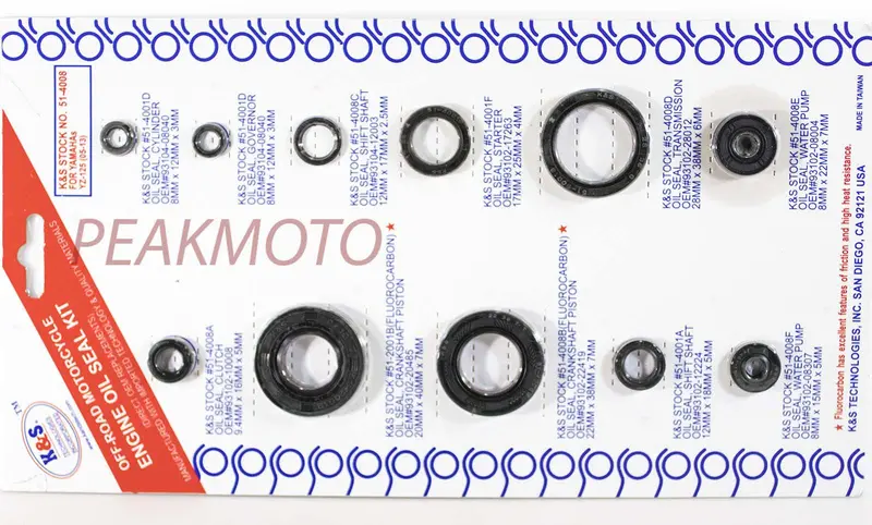 K&S Off-Road Complete  Engine Oil Seal Kit  Yz-125 (05-13)  | 51-4008 1