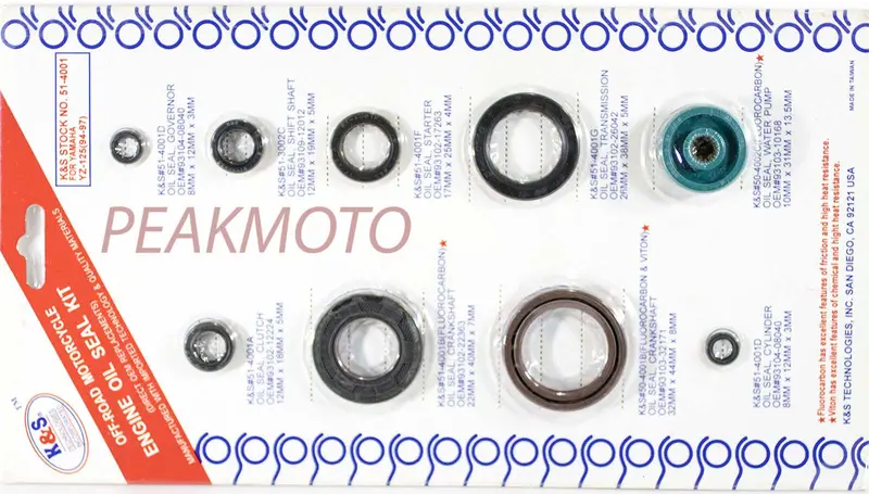 K&S Off-Road Complete  Engine Oil Seal Kit  Yz-125 (94-97)  | 51-4001 1