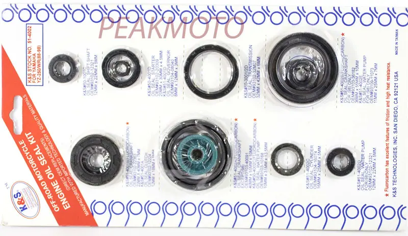 K&S Off-Road Complete  Engine Oil Seal Kit  Yz-250/Wr  | 51-4002 1