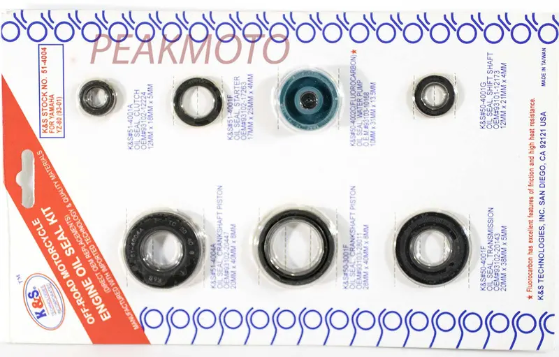 K&S Off-Road Complete  Engine Oil Seal Kit  Yz-80 (93-01)  | 51-4004 1
