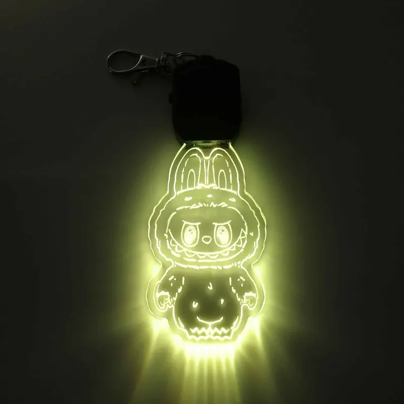 Labubu Led Light Acrylic Keychain , Christmas Tree Ornament 1