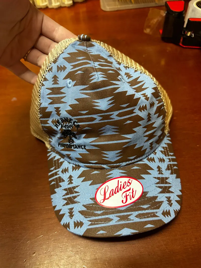 Ladies Fit Teal & Brown Offset Snapback Hat 1