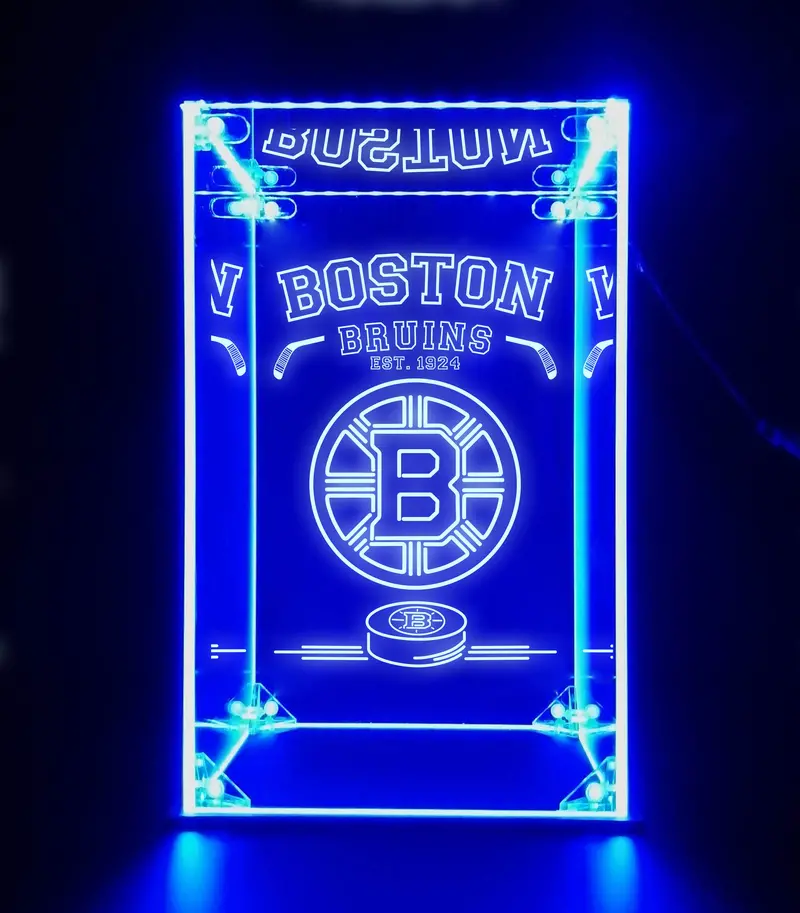 Led Display Case For Boston Bruins Sports Memorabilia 1