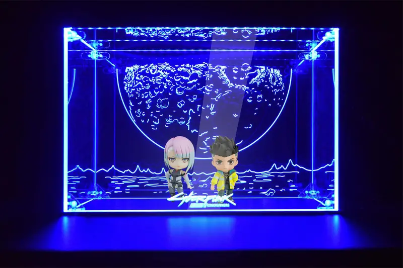 Led Display Case For Funko Pop Cyberpunk Edgerunners Lucy & David Figures 1