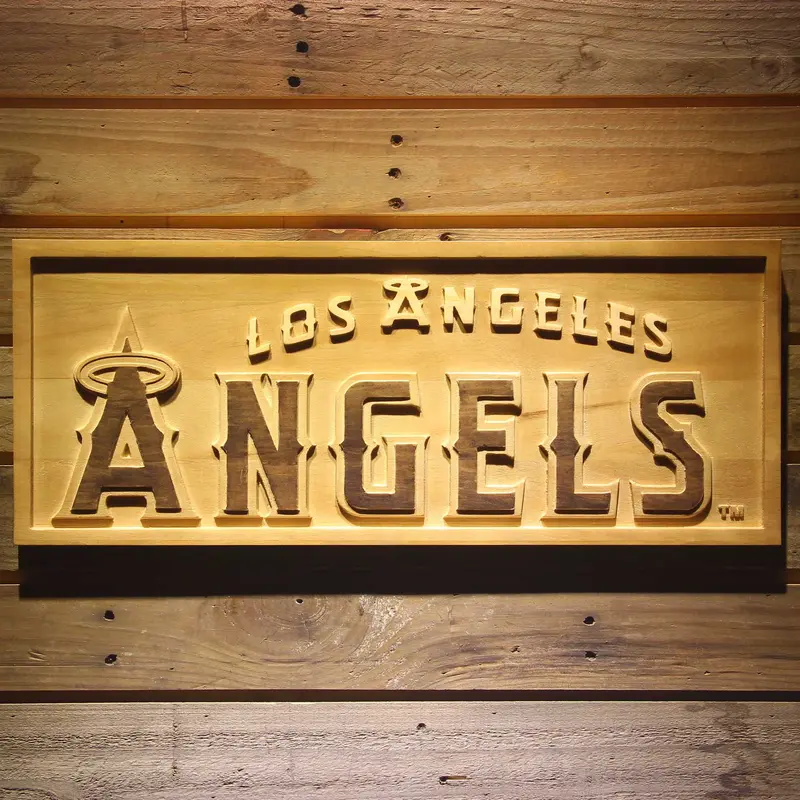 Los Angeles Dodgers 3D Solid Wooden Craving Sign 1