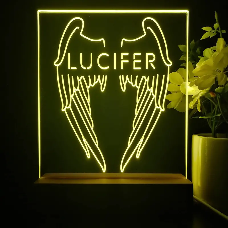 Lucifer Wing 3D Illusion Night Light Desk Lamp 1