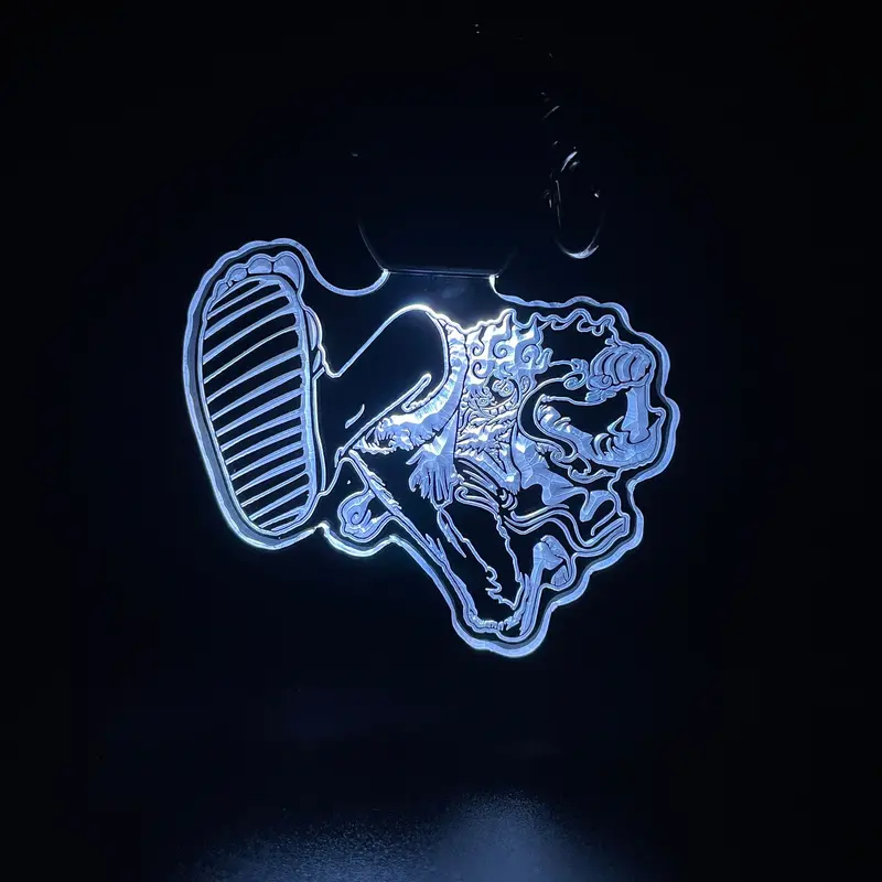 Luffy Gear 5 Led Light Acrylic Keychain , Christmas Tree Ornament 1