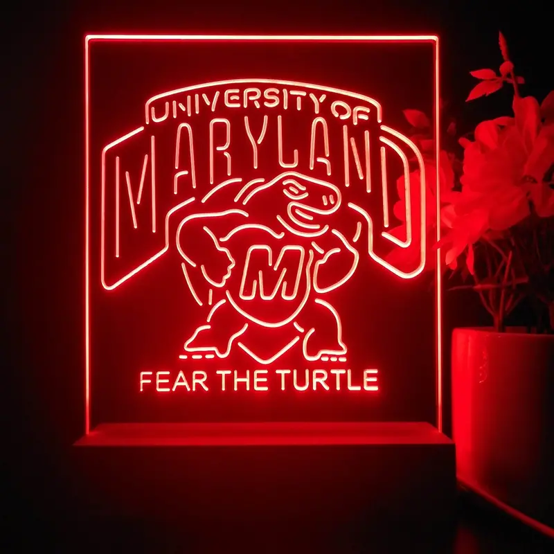Maryland Turtle Fear The Turtle 3D Illusion Night Light Desk Lamp 1