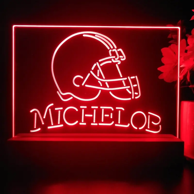 Michelob Bar Cleveland Browns 3D Illusion Night Light Desk Lamp 1