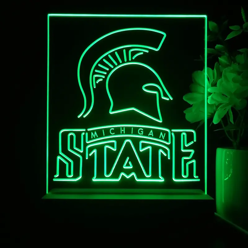 Michigan State Spartans Neon Sign Pub Bar Lamp 1