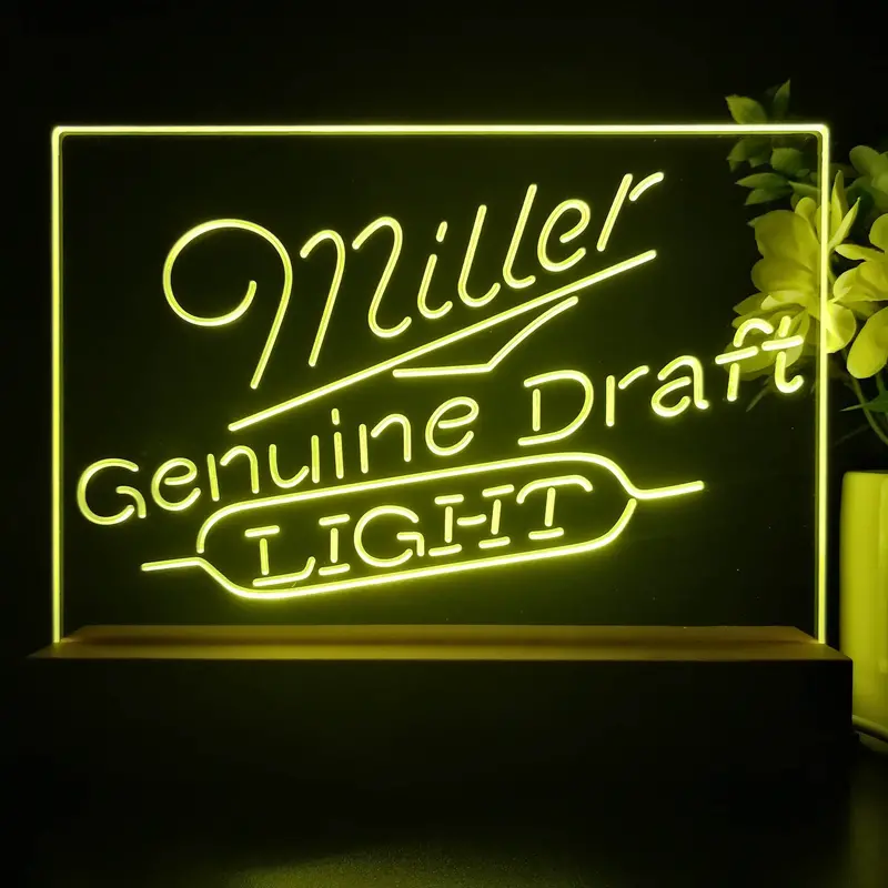 Miller Genuine Draft Light Neon Sign Pub Bar Lamp 1
