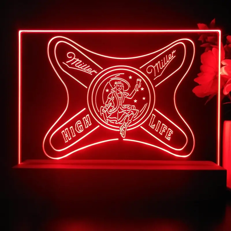 Miller High Life Girl Night Light Pub Bar Decor Lamp 1