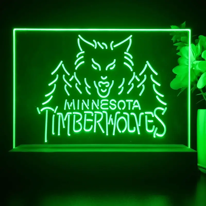 Minnesota Timberwolves 3D Illusion Night Light Desk Lamp 1