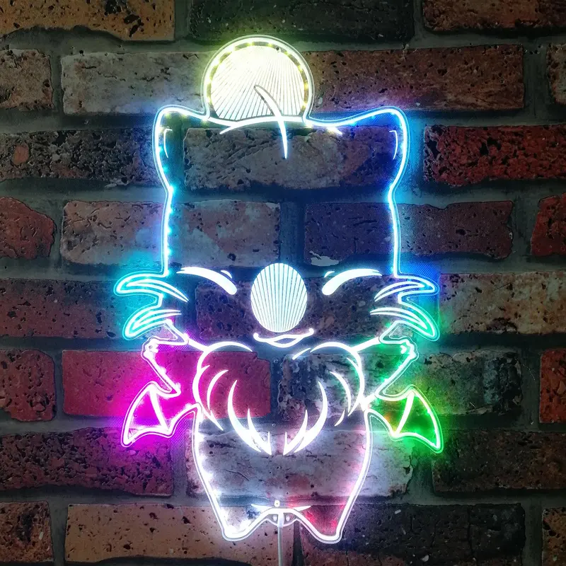 Moogle Kawaii Final Fantasy 7 Neon Led Sign With Dynamic Rgb Colors 1
