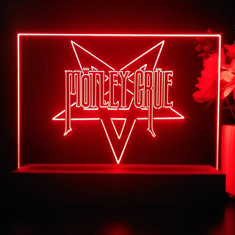 Motley Crue Star 3D Illusion Night Light Desk Lamp 1