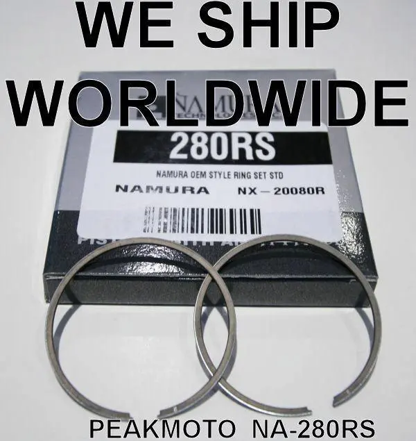 Namura Nx-20080R Piston Rings 48Mm For Kawasaki Kx80 1988-2000 1
