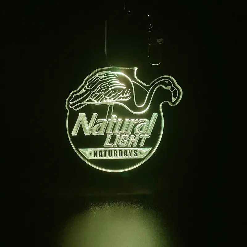 Natural Light Led Light Acrylic Keychain , Christmas Tree Ornament 1