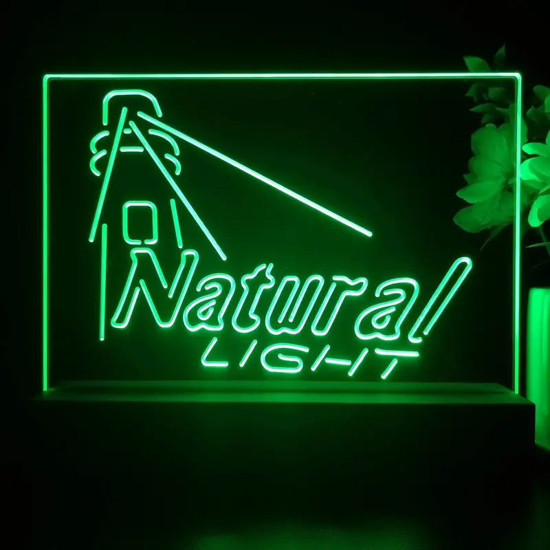 Natural Light Lighthouse Neon Sign Pub Bar Decor Lamp 1
