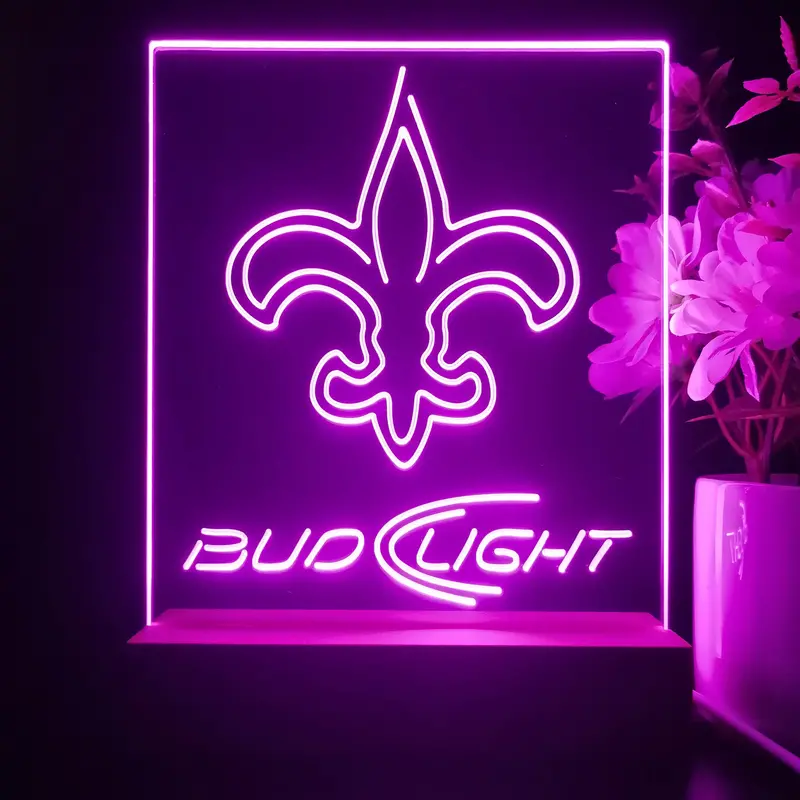New Orleans Saints Night Light Neon Pub Bar Lamp 1