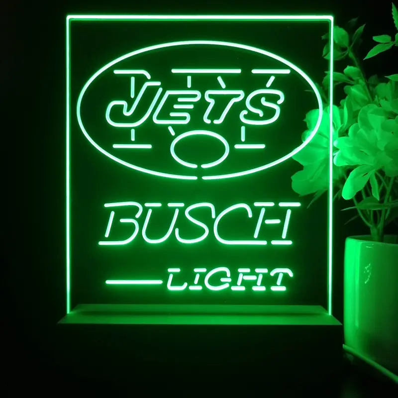 New York Jet Busch Light Neon Sign Pub Bar Lamp 1