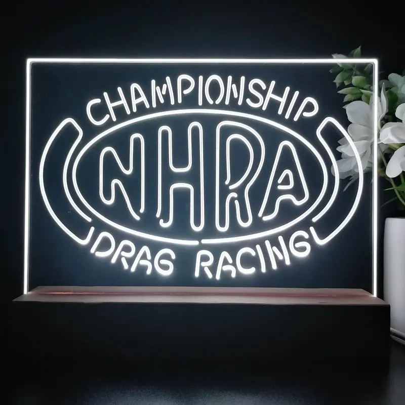 Nhra Drag Racing 3D Illusion Night Light Desk Lamp 1