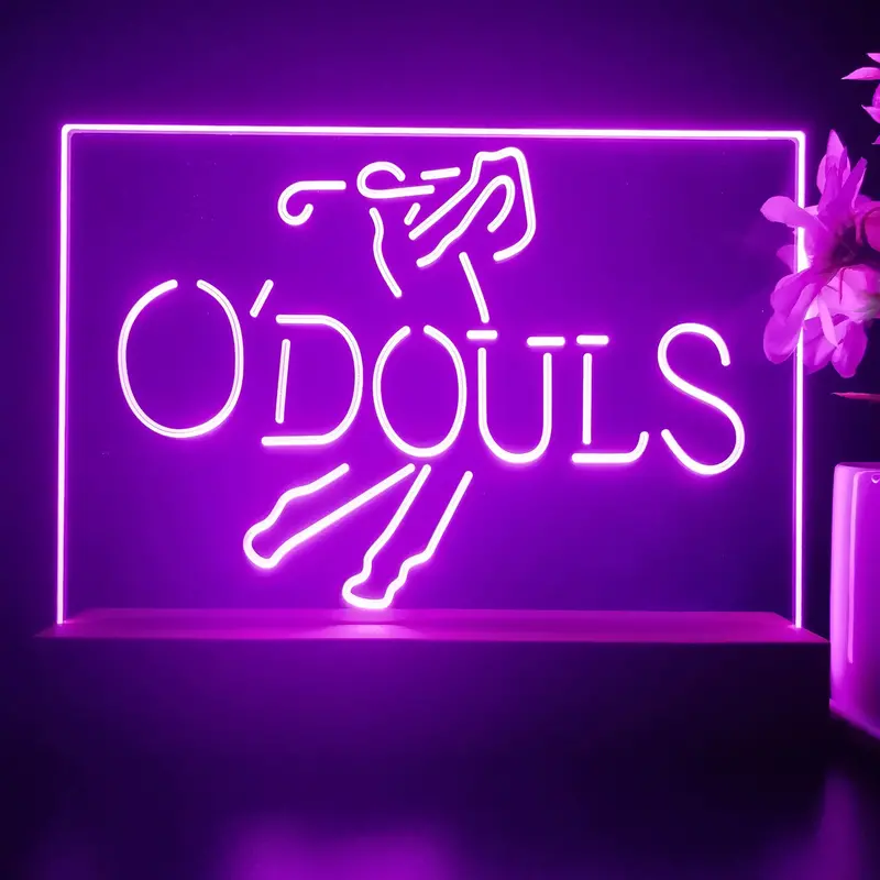 O'doul's Beer Golfer Neon Sign Pub Bar Lamp 1