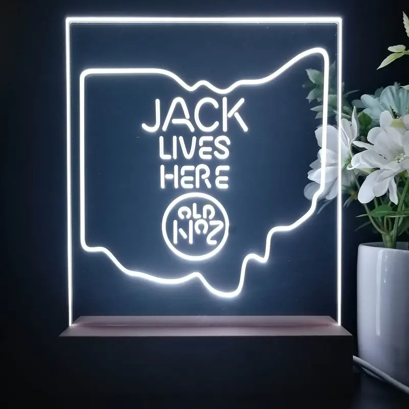 Ohio Jack Lives Here 3D Illusion Night Light Desk Lamp 1