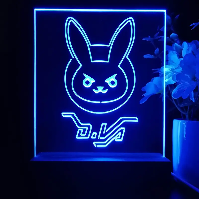 Overwatch Dva Game Room Led Sign Lamp Display 1