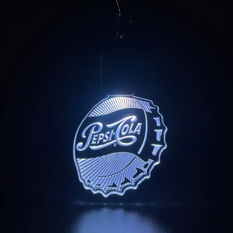 Pepsi Cola Led Light Acrylic Keychain , Christmas Tree Ornament 1