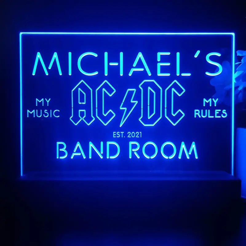 Personalized Acdc Souvenir Neon Led Night Light Sign 1