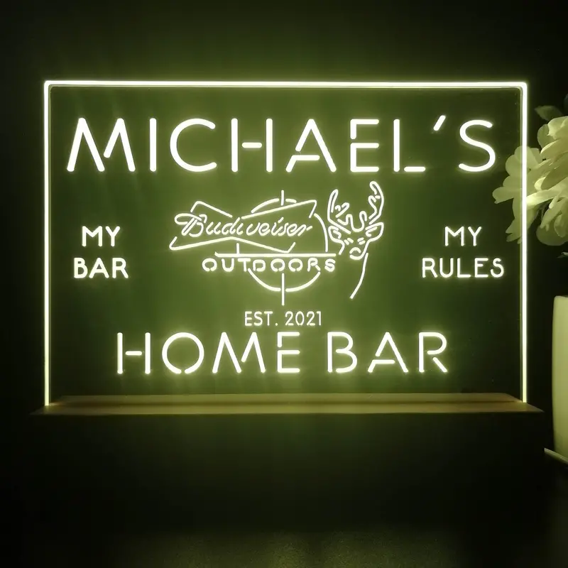 Personalized Budweiser Souvenir Neon Led Night Light Sign 1